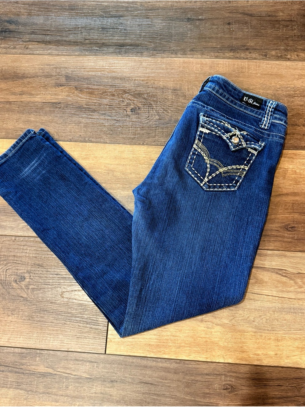 Women’s Straight Leg Dark Wash Denim Jeans